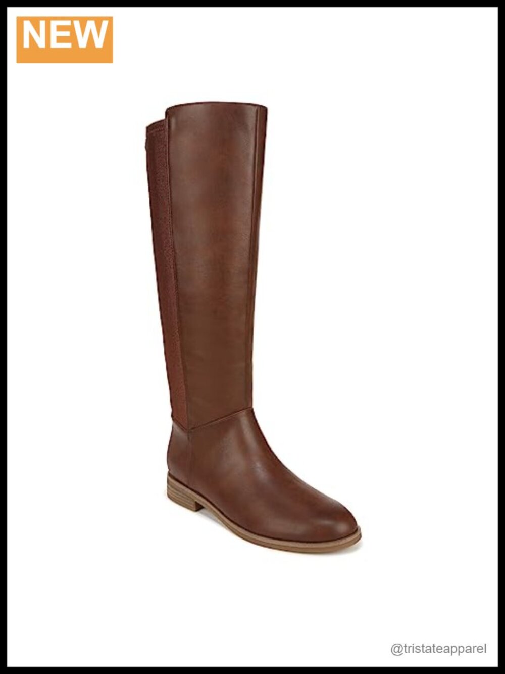 Faux Leather Knee High Zip Boots with Sustainable Comfort